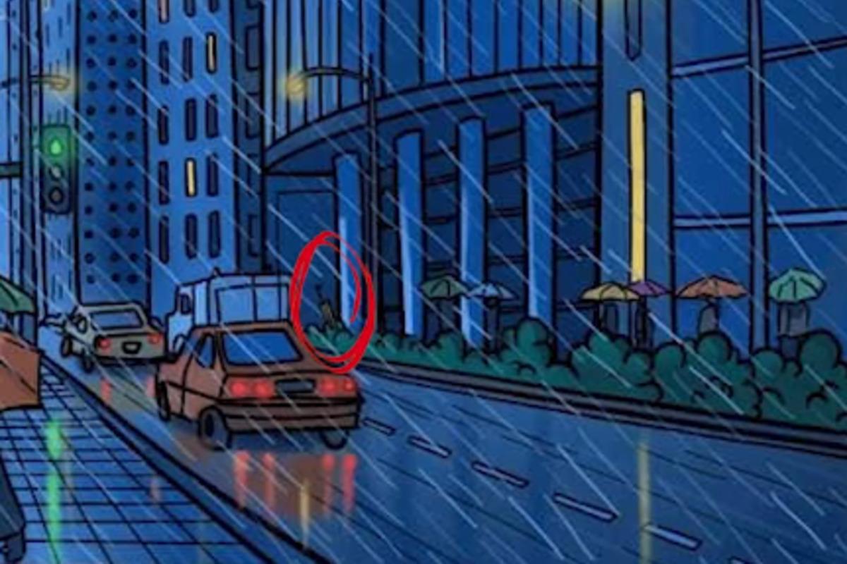 Tu se je nahajal skriti dežnik / risba Bright Side Tu se je nahajal skriti dežnik / risba Bright Side