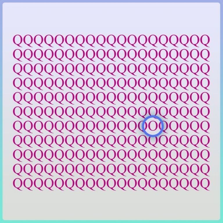 Zahtevna uganka IQ: le srečneži bodo našli skrito črko 'O'